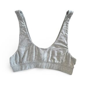 Skims Heather Grey Ribbed Bralette Size Large EUC